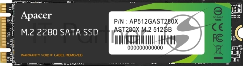 Накопитель SSD Apacer M.2 2280 512GB AST280X Client SSD AP512GAST280X-1