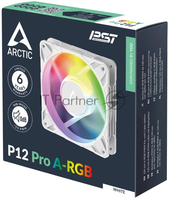 Вентилятор корпусной ARCTIC P12 Pro A-RGB (White) - retail (ACFAN00311A)