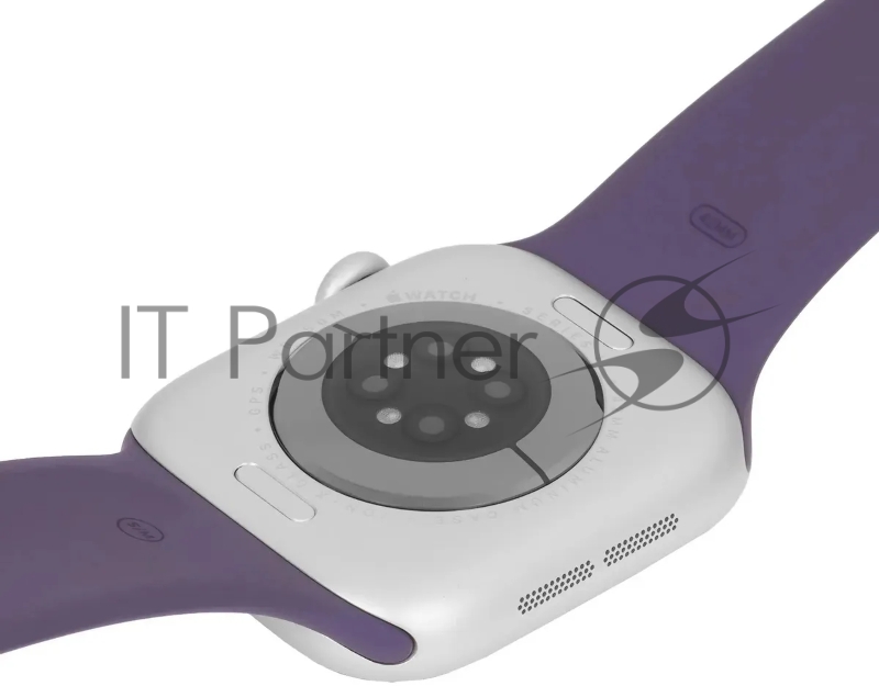 Смарт-часы Apple Watch Series 11 A3331 42мм OLED корп.серебристый Sport Band рем.фиолетовый разм.брасл.:M/L (MEU74LW/A)