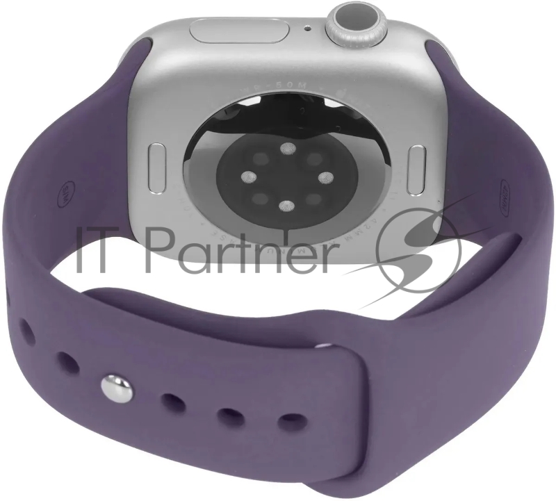 Смарт-часы Apple Watch Series 11 A3331 42мм OLED корп.серебристый Sport Band рем.фиолетовый разм.брасл.:M/L (MEU74LW/A)
