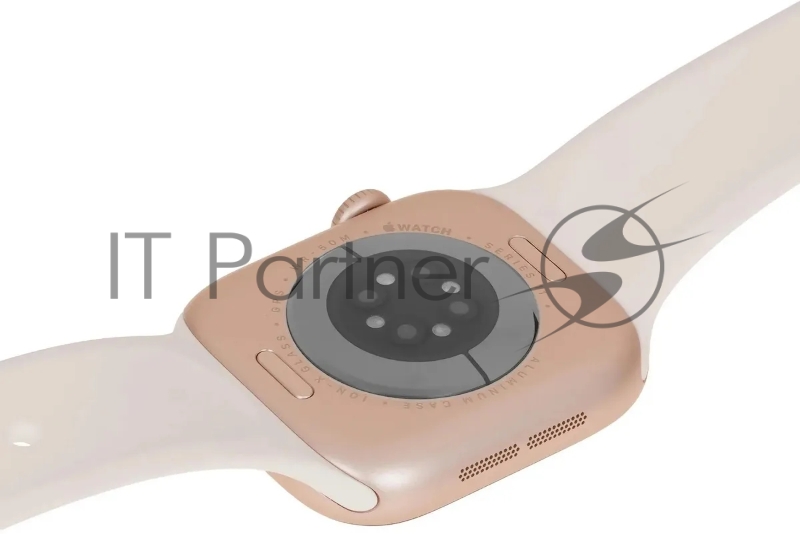 Смарт-часы Apple Watch Series 11 A3333 46мм OLED корп.розовое золото Sport Band рем.белый разм.брасл.:S/M (MEV64LW/A)