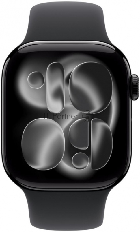 Смарт-часы Apple Watch Series 11 A3333 46мм OLED корп.черный Sport Band рем.черный разм.брасл.:S/M (MEUW4AM/A)