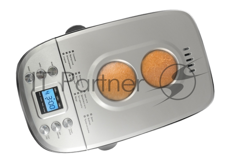 Хлебопечка Centek CT-1415 (черн/сталь) 1500 г БОЛЬШОЙ ОБЪЕМ, 860Вт, 15 программ, таймер, LCD, окошко