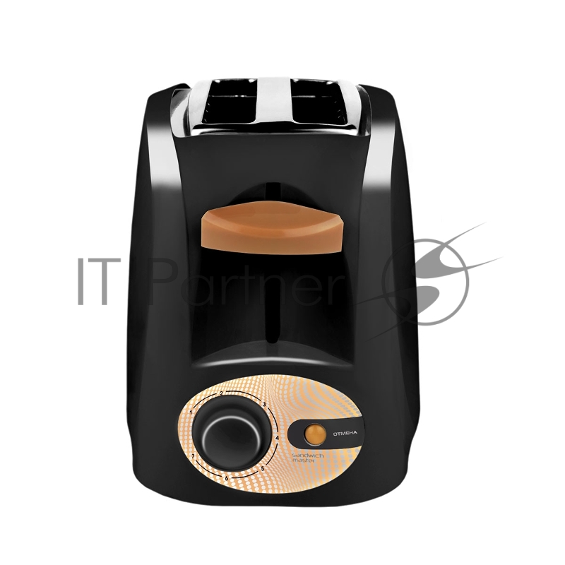 Тостер Centek CT-1420 черный 750 Вт, 7 уровней мощности, теплоизолированный корпус, функция отмены