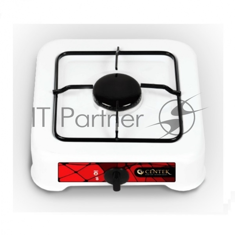Плита газовая Centek CT-1520 (белый), 1 конфорка, сменная форсунка баллон/магистраль