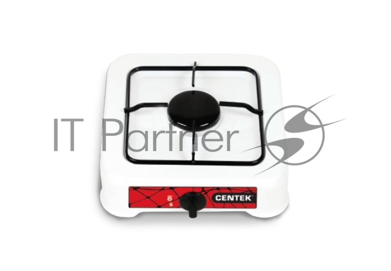 Плита газовая Centek CT-1520 (белый), 1 конфорка, сменная форсунка баллон/магистраль
