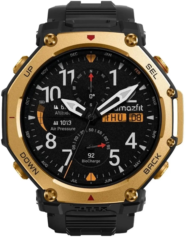 Смарт-часы Amazfit T-rex 3 Pro A2549 1.5 AMOLED корп.золотистый рем.черный