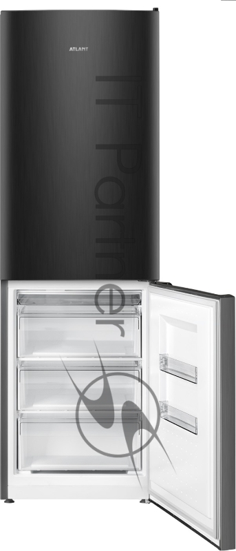 Холодильник Atlant XM 6623-159 черный металлик двухкамерный 182/159л морозилка снизу