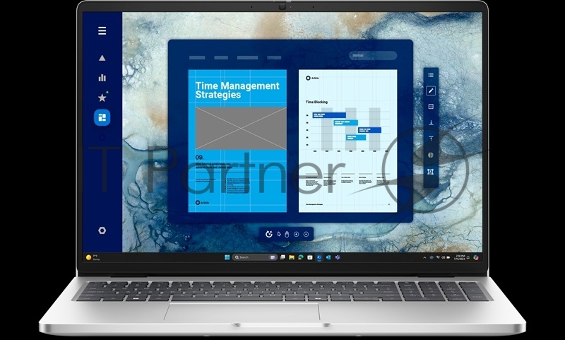 Ноутбук DELL PRO 16 Intel Core Ultra 7 255U 3800MHz/16/1920x1200/16GB/1024 SSD/Intel Graphics/Wi-Fi/Bluetooth/Windo 11 Pro (Pro16-7615_Win11P) Silver