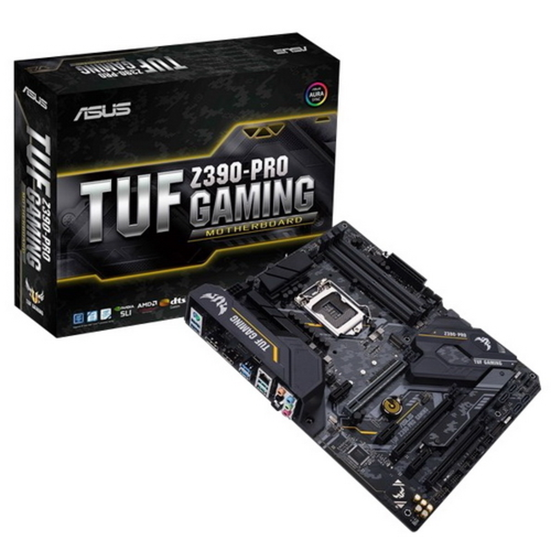 Мат. плата Socket1151 ASUS TUF Z390-PRO GAMING (iZ390, 4xDDR4, M.2, SATA III, RAID, 3xPCI-E, HDMI, DP, 1Гбит LAN, USB3.1, ATX)