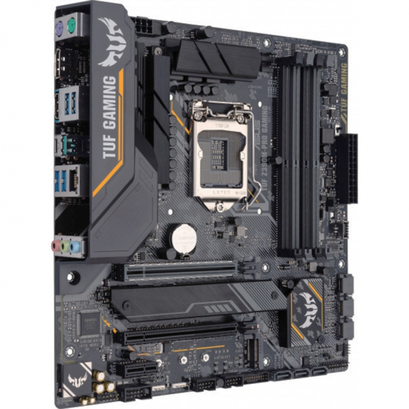 Мат. плата Socket1151 ASUS TUF Z390M-PRO GAMING (iZ390, 4xDDR4, M.2, SATA III, RAID, 2xPCI-E, HDMI, DP, 1Гбит LAN, USB3.1, mATX)