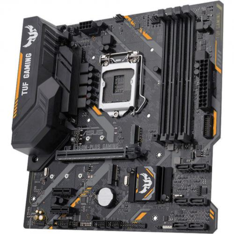 Мат. плата Socket1151 ASUS TUF B360M-PLUS GAMING (iB360, 4xDDR4, M.2, SATA III, PCI-E, DVI, HDMI, 1Гбит LAN, USB3.1, mATX)