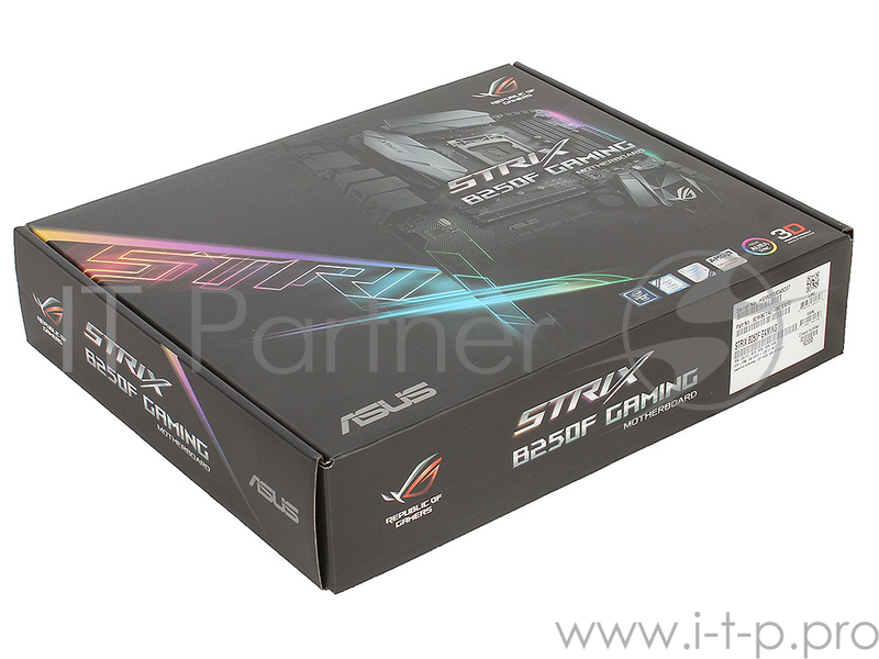 Мат. плата Socket1151 ASUS STRIX B250F GAMING (iB250, 4xDDR4, M.2, SATA III, 2xPCI-E, DVI, HDMI, DP, 1Гбит LAN, USB3.1, ATX)