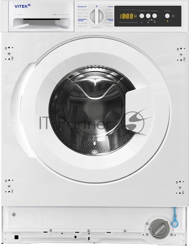 Стиральная машина Vitek VT-WMA701 класс:A+++ загрузка до 7кг отжим:1200об/мин белый