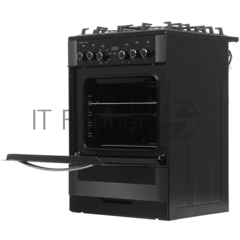 Плита комбинированная Gefest ПГЭ 6502-03 0044 черный, конфорок 4 газовых, духовка 55 л, 60 см x 85 см x 60 см
