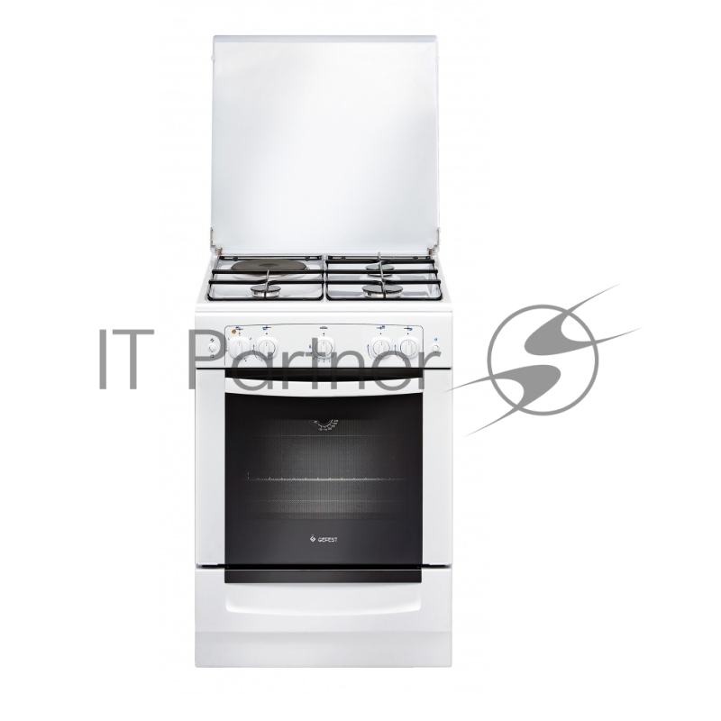 Плита комбинированная Gefest ПГЭ 6110-01 белый, конфорок 3 газовых и 1 электрическая, духовка 52 л, 60 см x 85 см x 60 см
