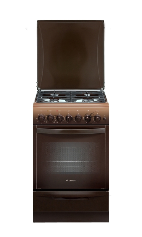 Плита комбинированная Gefest ПГЭ 5101-02 0001 коричневый, конфорок 4 шт, духовка 55 л, 50 см x 85 см x 58.5 см