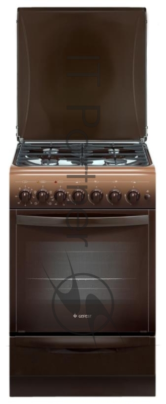 Плита комбинированная Gefest ПГЭ 5101-02 0001 коричневый, конфорок 4 шт, духовка 55 л, 50 см x 85 см x 58.5 см