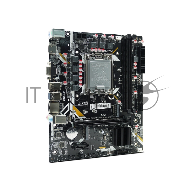 Материнская плата CBR H610M Chipset H610, Socket 1700, 2*DDR4, mATX, VGA+HDMI, 1*PCIEx16,2*PCIEx1,1*M.2(PCIe NVMe Gen3 x4 ), 3*SATA3, 2*USB2.0 + 2*USB3.0, LAN 1Gb