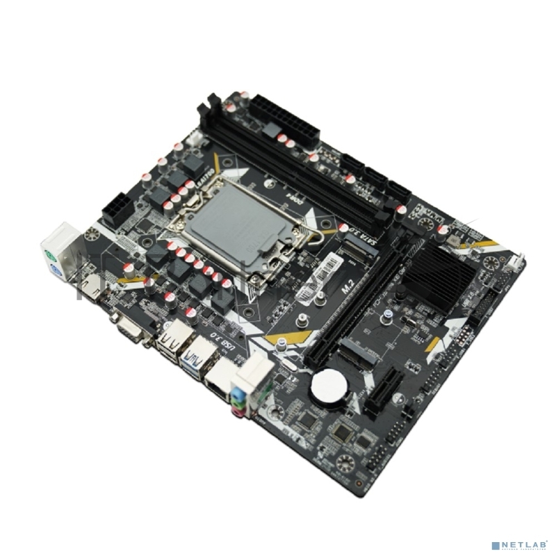Материнская плата CBR H610M Chipset H610, Socket 1700, 2*DDR4, mATX, VGA+HDMI, 1*PCIEx16,2*PCIEx1,1*M.2(PCIe NVMe Gen3 x4 ), 3*SATA3, 2*USB2.0 + 2*USB3.0, LAN 1Gb