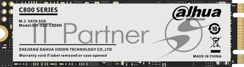 Накопитель SSD M.2 Dahua 1.0TB C800N <DHI-SSD-C800N1TB> (SATA3, up to 550/500MBs, 3D NAND, 400TBW)