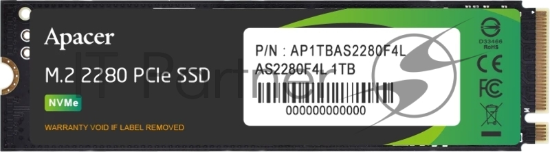 Накопитель SSD M.2 2280 1TB NVMe PCIE 5.0 x4 12000/11800 AP1TBAS2280F4L-1 APACER