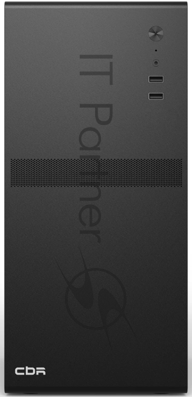 Компьютерный корпус CBR mATX Minitower V201, без БП, 2*USB 2.0, HD Audio+Mic, Black PCC-MATX-V201-WPSU