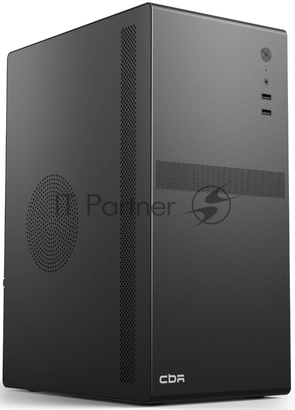 Компьютерный корпус CBR mATX Minitower V201, без БП, 2*USB 2.0, HD Audio+Mic, Black PCC-MATX-V201-WPSU