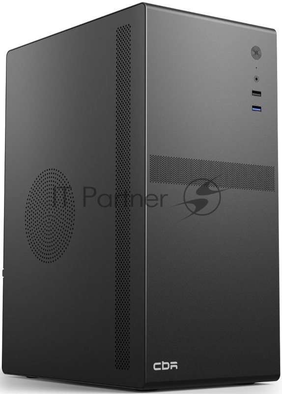 Компьютерный корпус CBR mATX Minitower V203, без БП, 1*USB 3.0, 1*USB 2.0, HD Audio+Mic, Black PCC-MATX-V203-WPSU