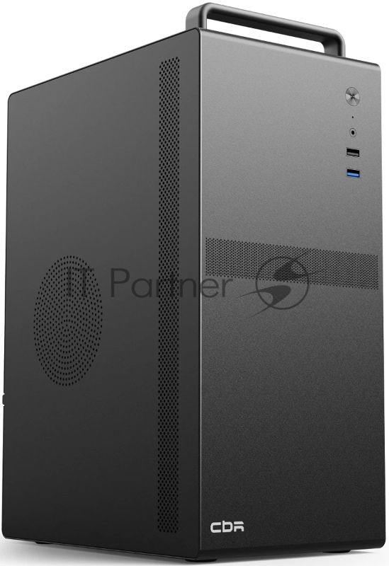 Компьютерный корпус CBR mATX Minitower V205, без БП, 1*USB 3.0, 1*USB 2.0, HD Audio+Mic, ручка, каркас металл 1.8мм, Black PCC-MATX-V205-WPSU