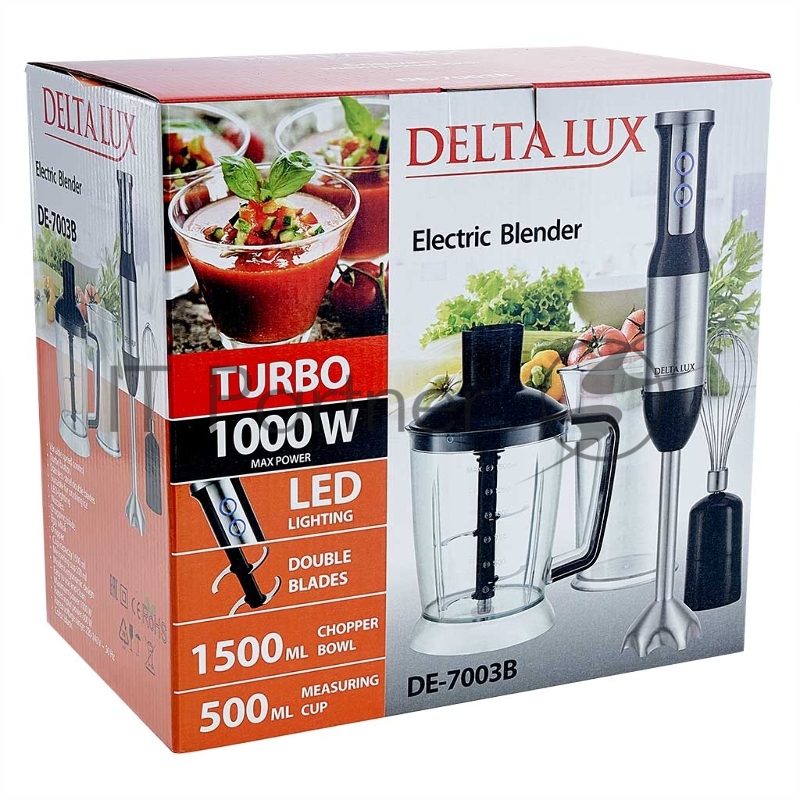 Блендер погружной Delta LUX DE-7003B черный