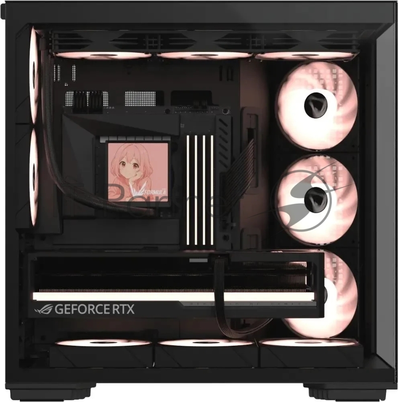 Корпус Formula Crystal Z7 PA черный без БП ATX 5x120mm 1xUSB3.0 1xUSB3.1 audio bott PSU