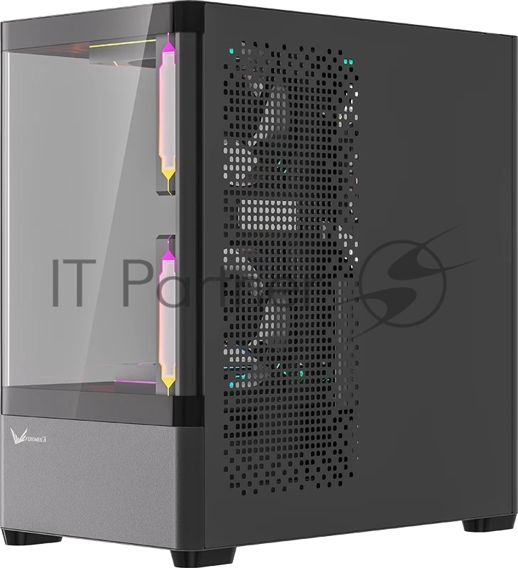 Корпус Formula Crystal U1M черный без БП mATX 1xUSB3.0 1xUSB3.1 audio bott PSU