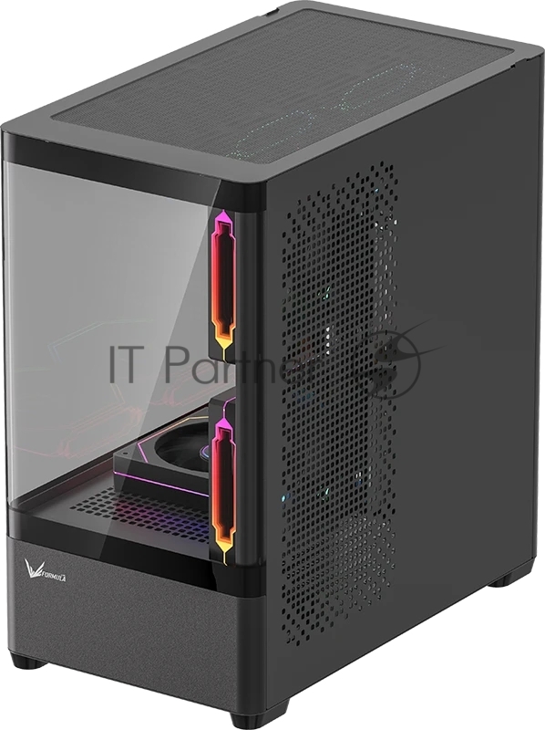 Корпус Formula Crystal U1M черный без БП mATX 1xUSB3.0 1xUSB3.1 audio bott PSU