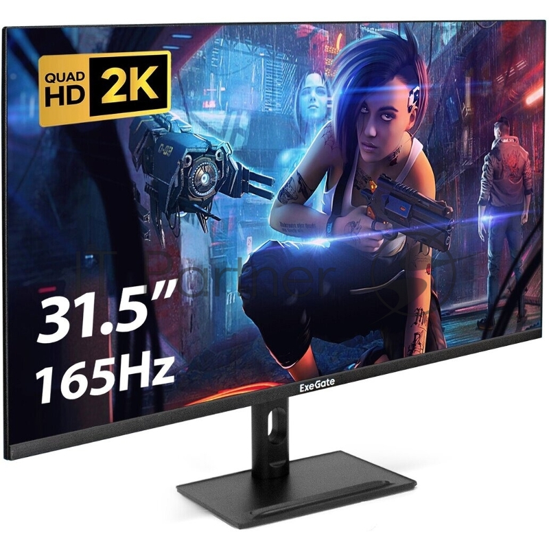 Монитор игровой с аудио 31.5 WQHD 165 Гц ExeGate Combat EG3207TA (IPS LED Grade A+, 2K, 2560x1440@165Гц (WQHD), 16:9, 300cd/m2, 1000:1, 178°/178°, 1ms, 2xHDMI2.0, DisplayPort, USB, audio-out, speakers, Flicker-free, FreeSync, Low Blue Light, кабель D