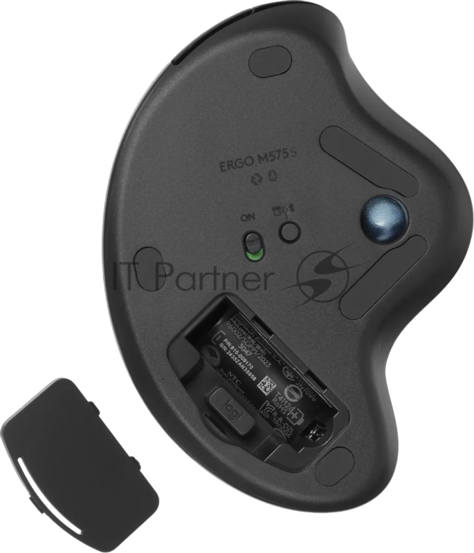 Трекбол Logitech M575S черный оптическая 2000dpi беспров. BT/Radio USB2.0 (910-007035)
