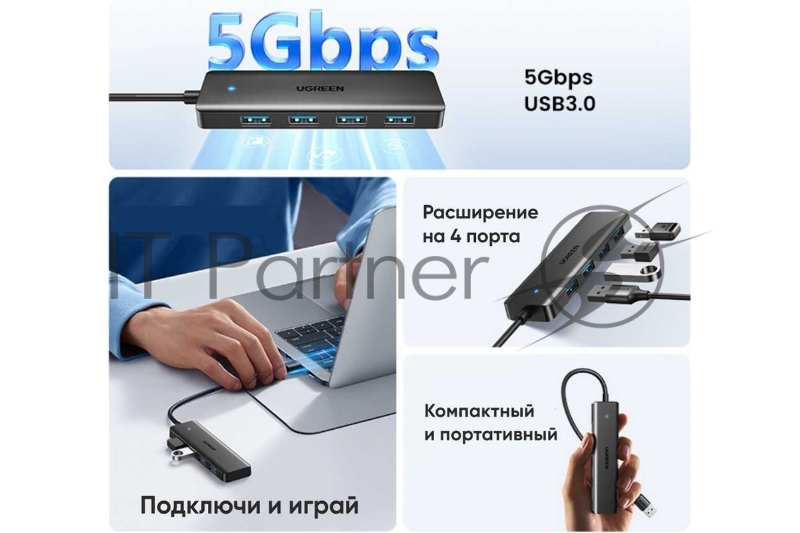 USB-хаб Ugreen CM219 (35574)
