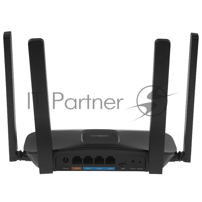 Роутер Dahua DH-MR403 /до 300 Мбит/2,4 ГГц/1 порт WAN/3 порта LAN/слот для SIM-карты/черный (DH-MR403)