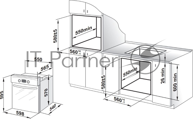 Духовой шкаф Gefest ЭДВ ДА 602-02 К64S, встраиваемый