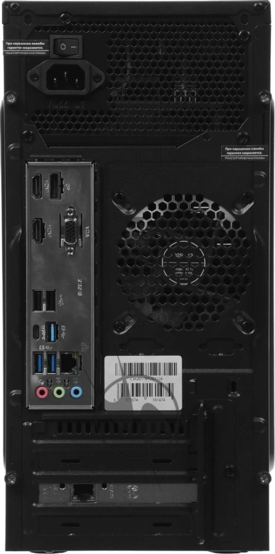 Компьютер Amur Нарвал B7I21 MT i5 12400 (2.5) 16Gb SSD512Gb UHDG 730 FreeDOS 2x2.5GbitEth 500W мышь клавиатура черный (RUS) (2149657)