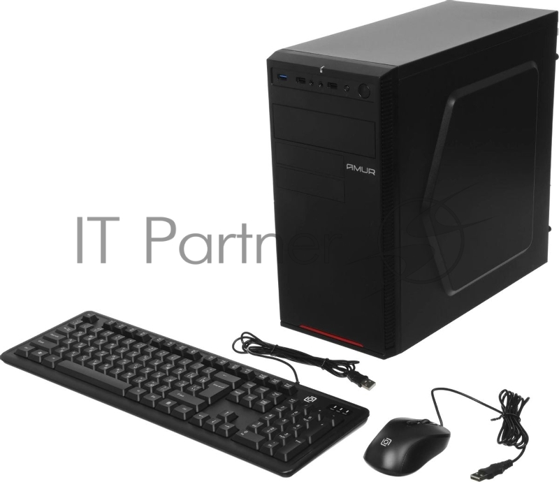Компьютер Amur Нарвал B7I21 MT i5 12400 (2.5) 16Gb SSD512Gb UHDG 730 FreeDOS 2x2.5GbitEth 500W мышь клавиатура черный (RUS) (2149657)