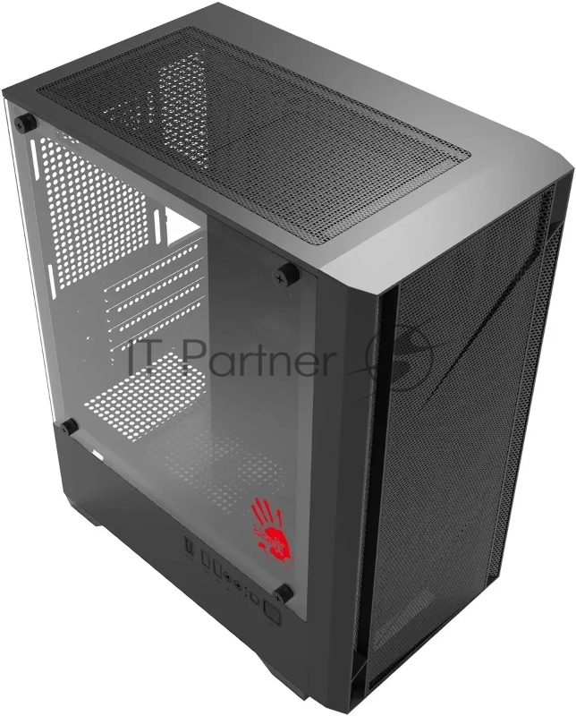 Корпус Bloody CC-124 черный без БП mATX 8x120mm 2xUSB2.0 1xUSB3.0 audio bott PSU