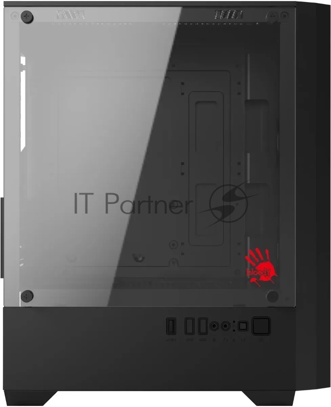Корпус Bloody CC-124 черный без БП mATX 8x120mm 2xUSB2.0 1xUSB3.0 audio bott PSU
