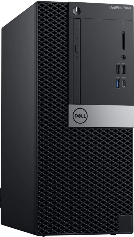 Компьютер Dell OptiPlex 7060 MT 7060-6146 (Core i7 8700-3.20ГГц, 16ГБ, 256ГБ+1ТБ, RX550, DVDRW, LAN, W10 Pro) + клавиатура + мышь