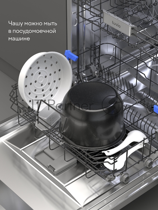 Мультиварка Tuvio TMC02B5S, 5л с управлением со смартфона и 16 автоматическими программами, серая