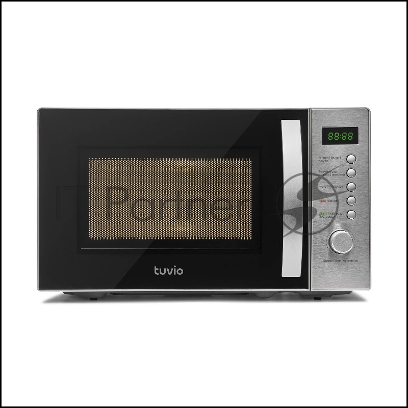 Микроволновая печь Tuvio MG7T20SM1 с функцией гриля и разморозки, серебристый/черный