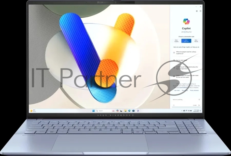 Ноутбук ASUS S5606C (S5606CA-RI084) 16/3K/OLED/600N/120Hz/Ultra 5 225H/16GB/SSD512GB/Intel Arc/Backlit/DOS/Mist Blue (90NB1551-M00690)