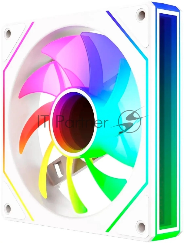 Вентилятор для корпуса Bloody CF-11 LCD ARGB 120х120x25 белый 4-pin 32дБ (упак.:1шт) (CF-11-ARGB120-WH) Ret