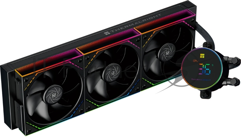 Система водяного охлаждения Thermalright Frozen Magic 360 Digital V2 ARGB Soc-AM5/AM4/1200/1700/1851 черный 4-pin 28dB Al LCD Ret (F-MAGIC-360-DIGITAL-BL-ARGB-V