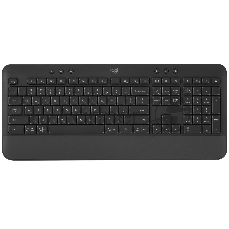 Клавиатура Logitech K650 черный USB беспроводная BT/Radio (подставка для запястий) (920-010954)